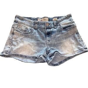 Women's BKE Denim Jean Micro Shorts Payton Light Wash Distressed Size 29